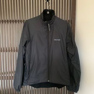Marmot black fleece lined windbreaker